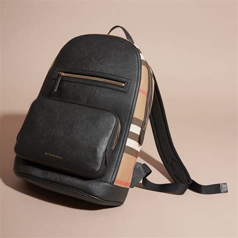 burberry house textured backpack|burberry backpack men.